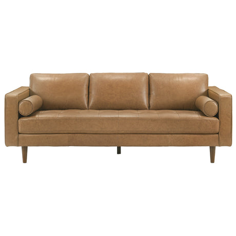 Catherine Tan Genuine Leather Sofa from Ashcroft Furniture - Luna Furniture