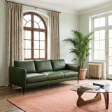 Cooperstown Green Leather Sofa from Ashcroft Furniture - Luna Furniture
