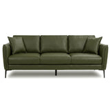 Cooperstown Green Leather Sofa from Ashcroft Furniture - Luna Furniture