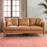 Cooperstown Tan Leather Sofa from Ashcroft Furniture - Luna Furniture