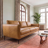 Cooperstown Tan Leather Sofa from Ashcroft Furniture - Luna Furniture