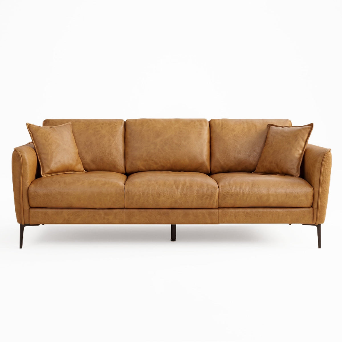 Cooperstown Tan Leather Sofa from Ashcroft Furniture - Luna Furniture