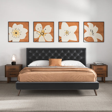 Dillon Gray Velvet King Platform Bed from Ashcroft Furniture - Luna Furniture