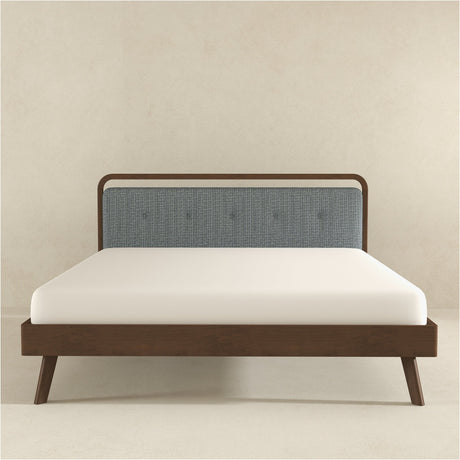 Divan Solid Wood King Bed with Upholstered Headboard from Ashcroft Furniture - Luna Furniture