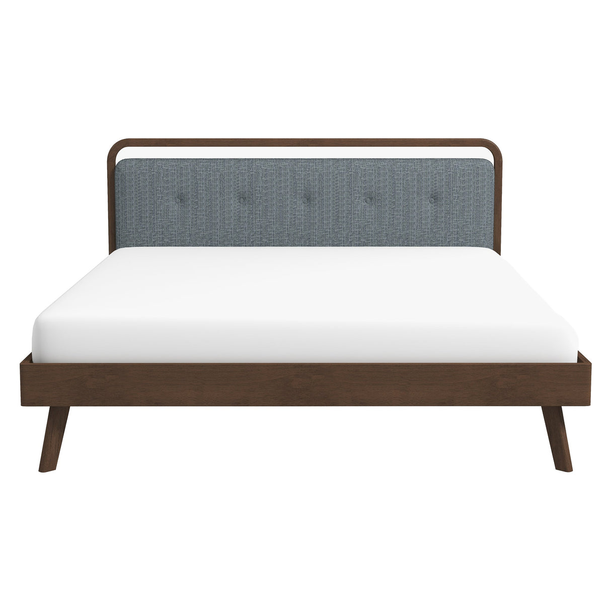 Divan Solid Wood King Bed with Fabric Upholstered Headboard from Ashcroft Furniture - Luna Furniture