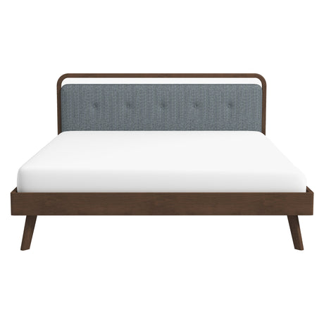 Divan Solid Wood King Bed with Upholstered Headboard from Ashcroft Furniture - Luna Furniture