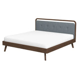 Divan Solid Wood King Bed with Fabric Upholstered Headboard from Ashcroft Furniture - Luna Furniture
