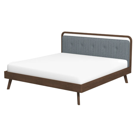 Divan Solid Wood King Bed with Upholstered Headboard from Ashcroft Furniture - Luna Furniture