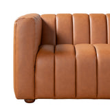 Harrison Cognac Genuine Leather 3-Seater Sofa