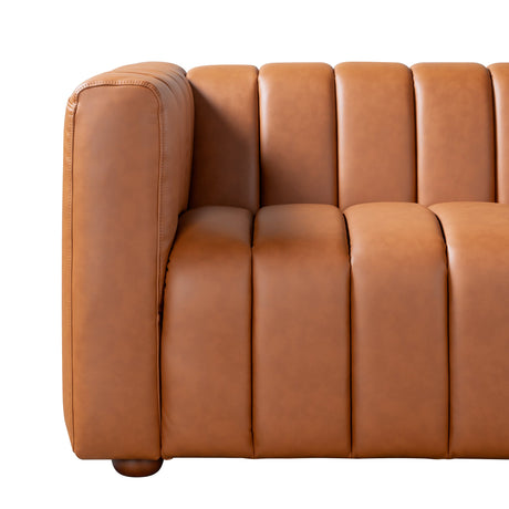 Harrison Cognac Genuine Leather 3-Seater Sofa from Ashcroft Furniture - Luna Furniture