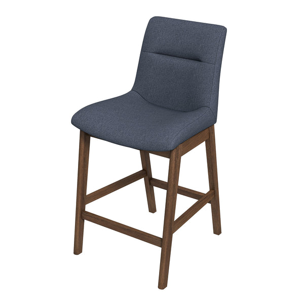 Langlade Gray Fabric Upholstered Counter Stool, Set of 2