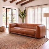 Maine Brown Leather Sofa from Ashcroft Furniture - Luna Furniture