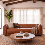 Maine Brown Leather Sofa from Ashcroft Furniture - Luna Furniture
