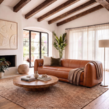 Maine Brown Leather Sofa from Ashcroft Furniture - Luna Furniture