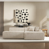 Mar Sectional Cream Corduroy Sofa (Right Facing) from Ashcroft Furniture - Luna Furniture