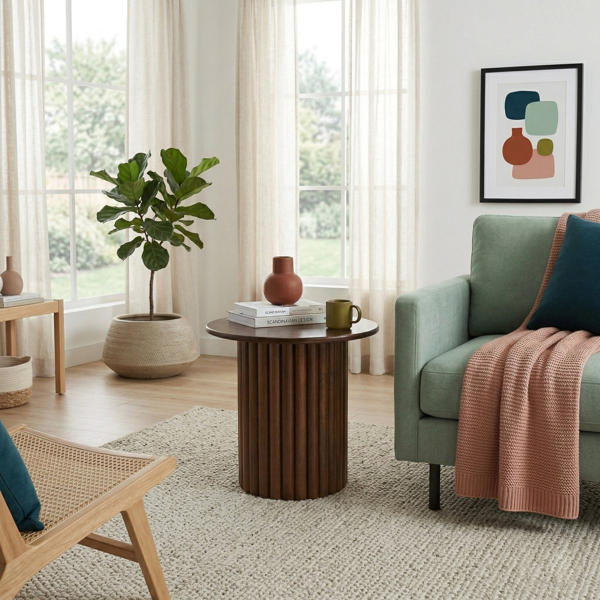 Merlin End Table in Walnut from Ashcroft Furniture - Luna Furniture