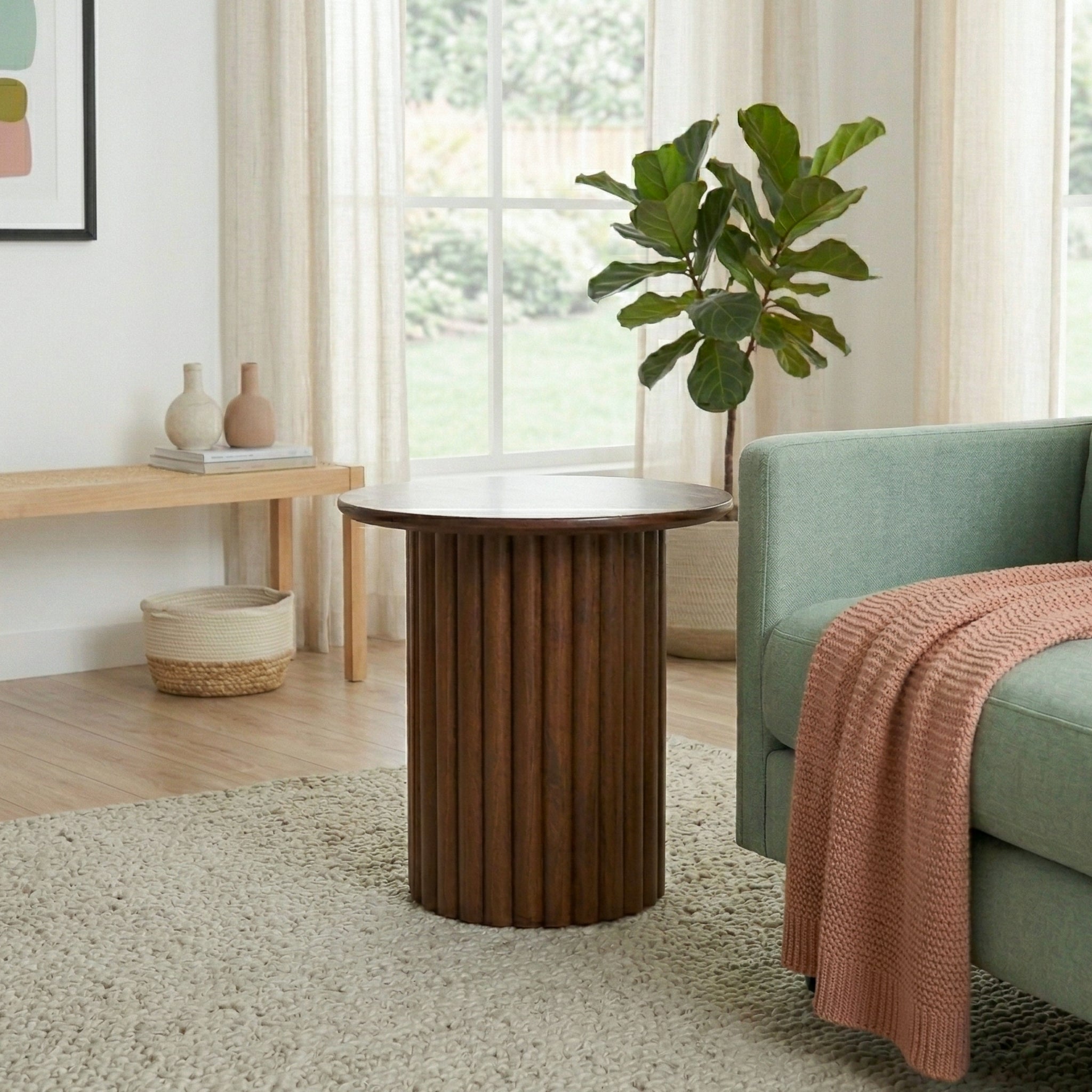 Merlin End Table in Walnut from Ashcroft Furniture - Luna Furniture