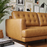 Montana Tan Leather Sofa from Ashcroft Furniture - Luna Furniture