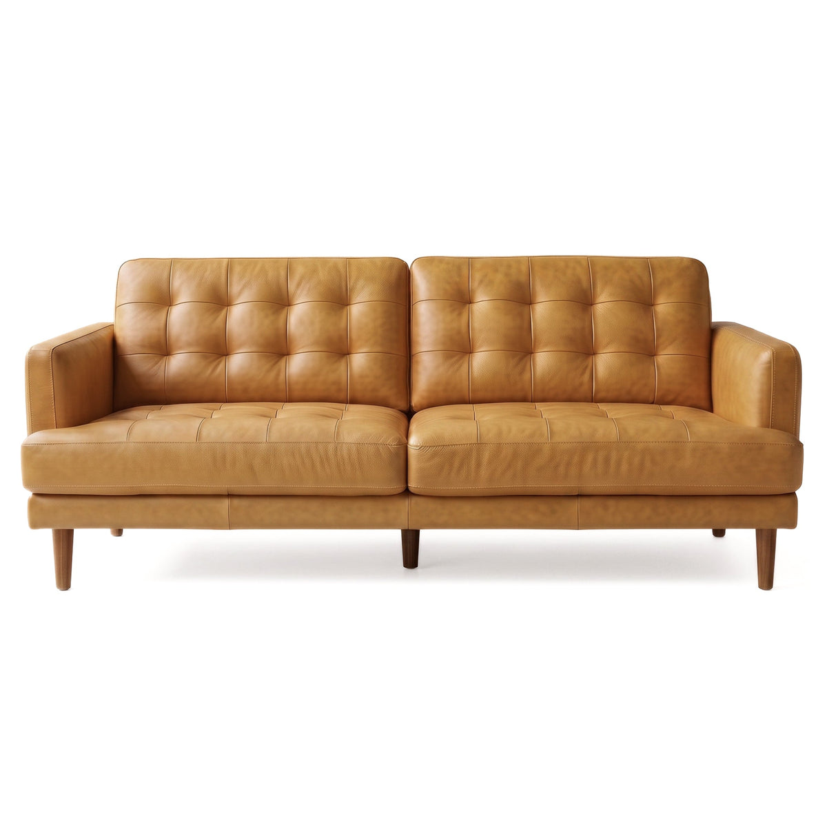 Montana Tan Leather Sofa from Ashcroft Furniture - Luna Furniture
