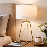 Optima Marble Lampshade Table Lamp - Bronze from Ashcroft Furniture - Luna Furniture