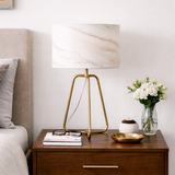 Optima Marble Lampshade Table Lamp - Bronze from Ashcroft Furniture - Luna Furniture