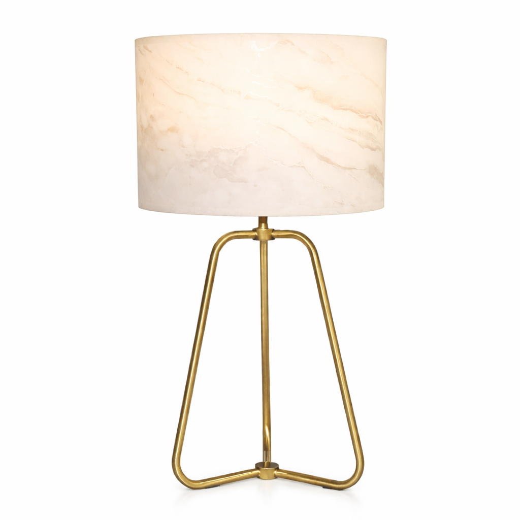 Optima Marble Lampshade Table Lamp - Bronze from Ashcroft Furniture - Luna Furniture