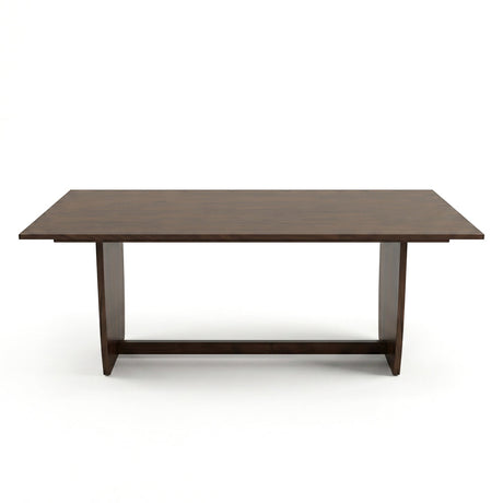 Preston Warm Walnut Solid Wood Dining Table with Trestle Base from Ashcroft Furniture - Luna Furniture