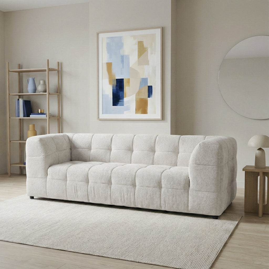 Swain Modern Beige Boucle Sofa from Ashcroft Furniture - Luna Furniture
