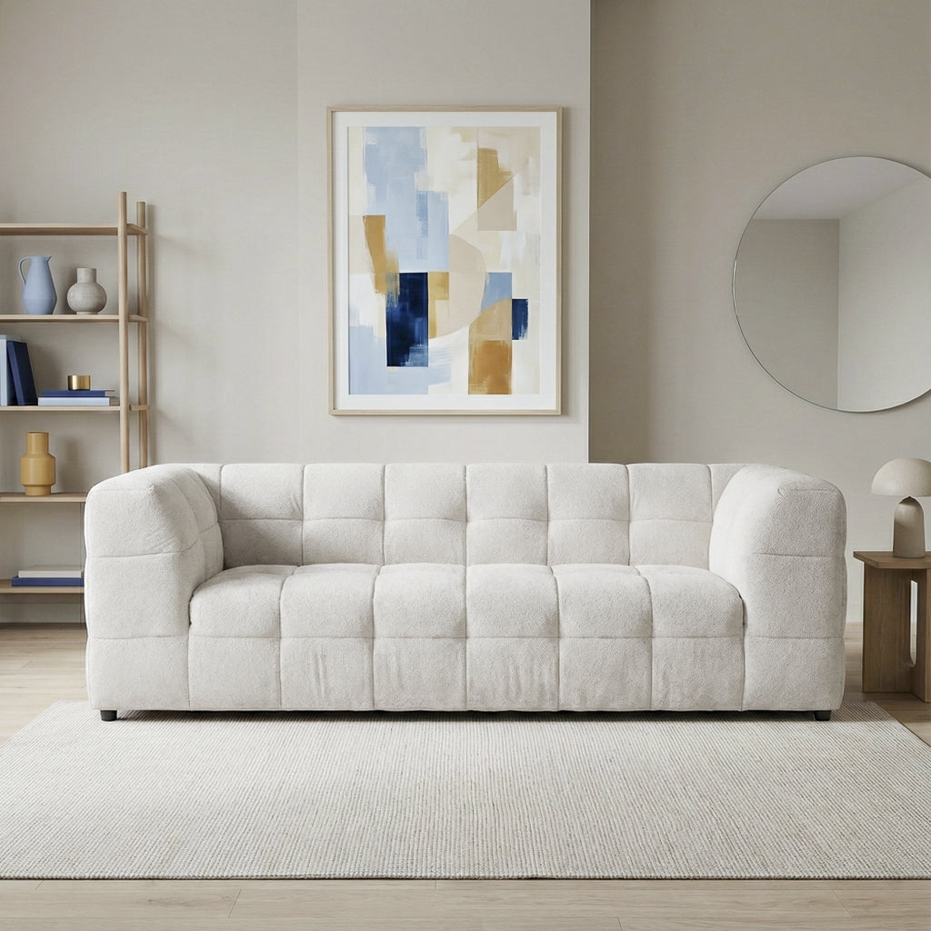 Swain Modern Beige Boucle Sofa from Ashcroft Furniture - Luna Furniture