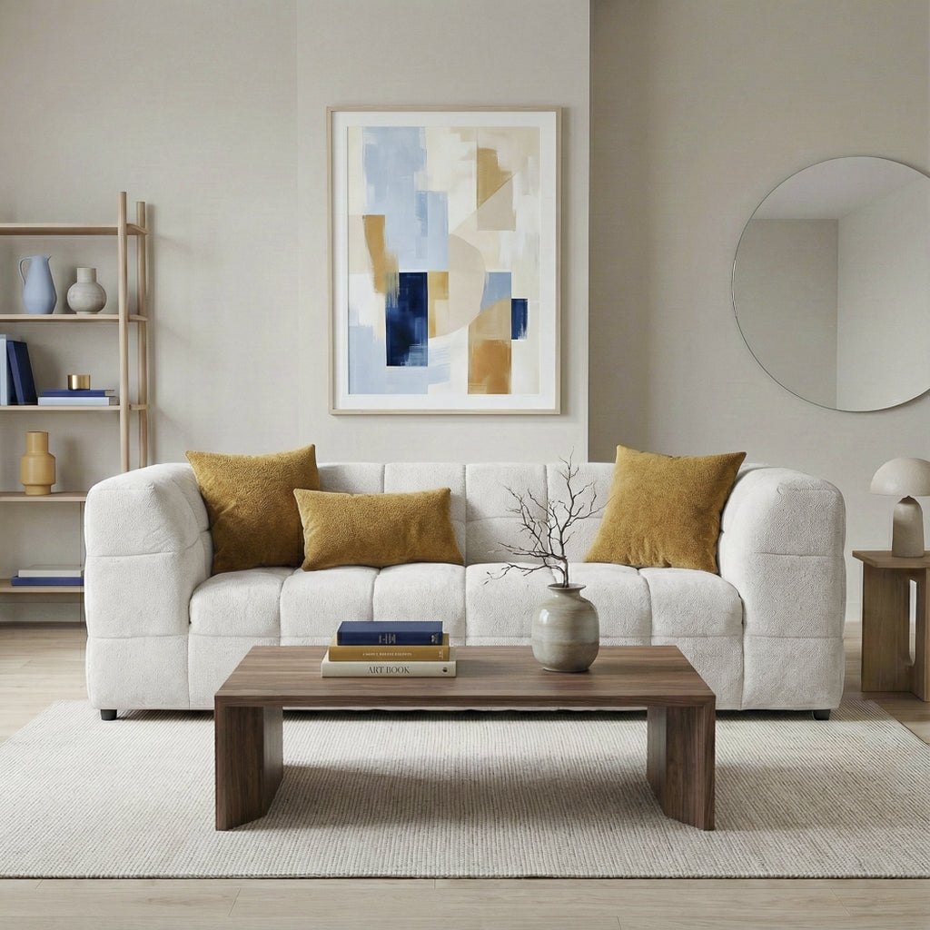 Swain Modern Beige Boucle Sofa from Ashcroft Furniture - Luna Furniture