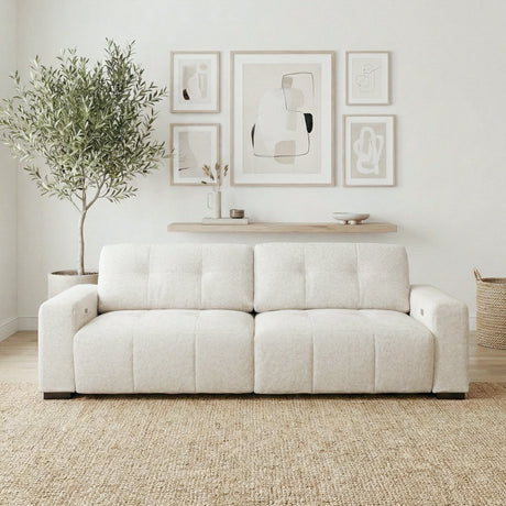 Corston Beige Linen PWR Slider Sofa from Ashcroft Furniture - Luna Furniture