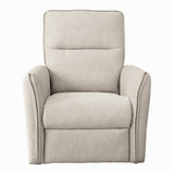 Asheville Cream Suede Recliner Chair from Ashcroft Furniture - Luna Furniture