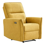 Asheville Dark Yellow Suede Recliner Chair from Ashcroft Furniture - Luna Furniture