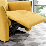 Asheville Dark Yellow Suede Recliner Chair from Ashcroft Furniture - Luna Furniture