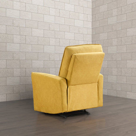 Asheville Dark Yellow Suede Recliner Chair from Ashcroft Furniture - Luna Furniture