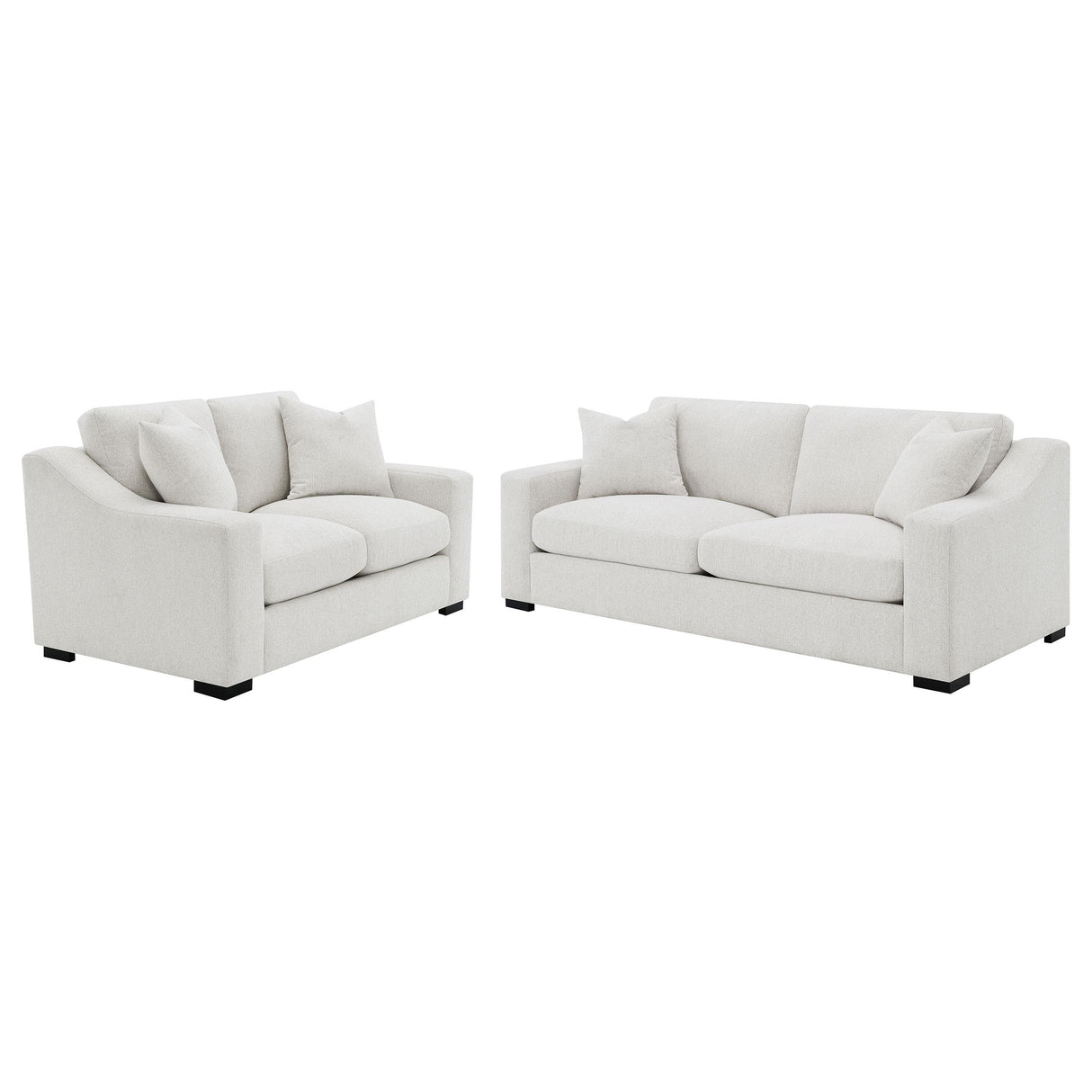 Ashlyn Sand 2-Piece Upholstered Track Arm Living Room Set from Coaster - Luna Furniture