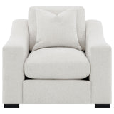 Ashlyn Sand Fabric Upholstered Track Arm Accent Chair from Coaster - Luna Furniture