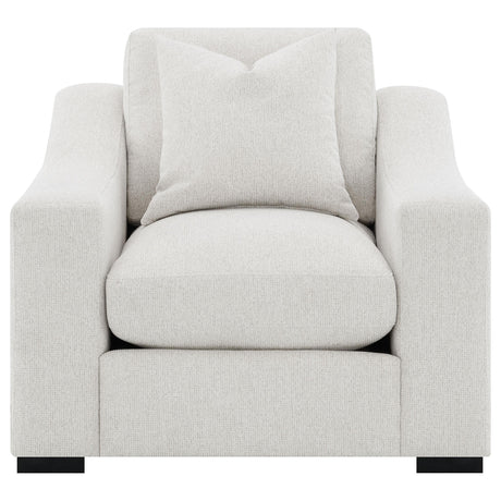 Ashlyn Sand Fabric Upholstered Track Arm Accent Chair from Coaster - Luna Furniture