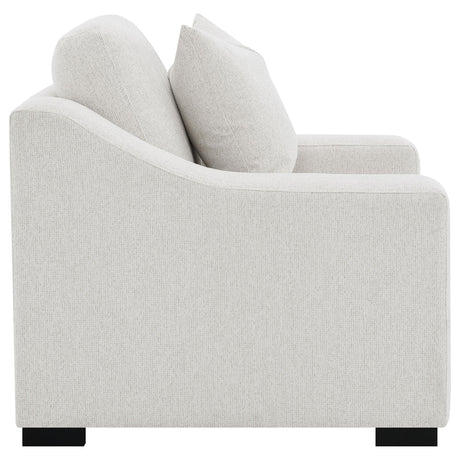 Ashlyn Sand Fabric Upholstered Track Arm Accent Chair from Coaster - Luna Furniture