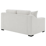 Ashlyn Sand Fabric Upholstered Track Arm Loveseat from Coaster - Luna Furniture