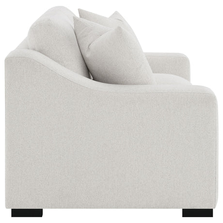 Ashlyn Sand Fabric Upholstered Track Arm Loveseat from Coaster - Luna Furniture