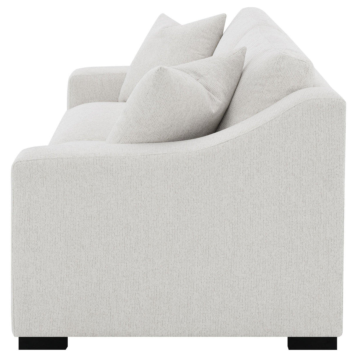 Ashlyn Sand Fabric Upholstered Track Arm Sofa from Coaster - Luna Furniture