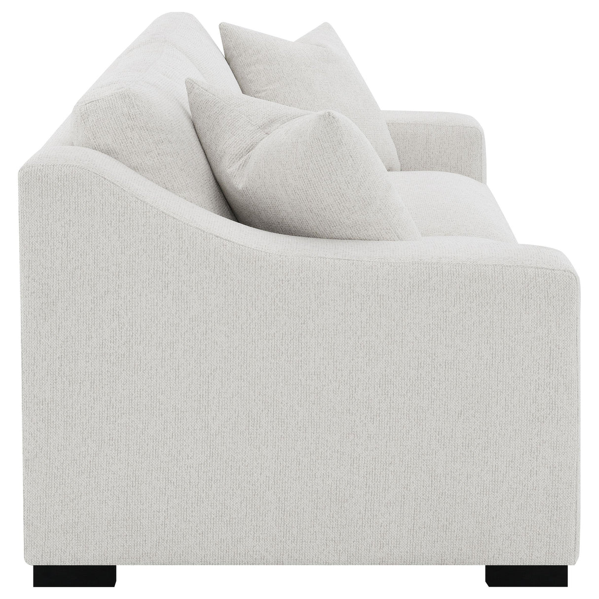Ashlyn Sand Fabric Upholstered Track Arm Sofa from Coaster - Luna Furniture