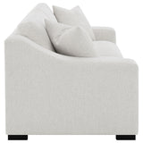 Ashlyn Sand Fabric Upholstered Track Arm Sofa from Coaster - Luna Furniture