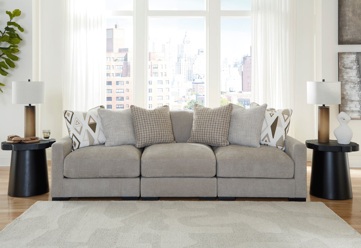 Aslan Court Pebble 3-Piece Sofa Sectional from Ashley - Luna Furniture