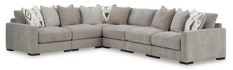 Aslan Court Pebble 6-Piece Modular Sectional from Ashley - Luna Furniture