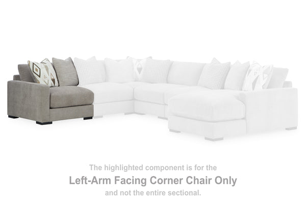 Aslan Court Pebble Left-Arm Facing Corner Chair