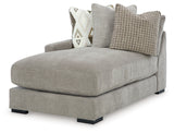 Aslan Court Pebble Left-Arm Facing Corner Chaise from Ashley - Luna Furniture
