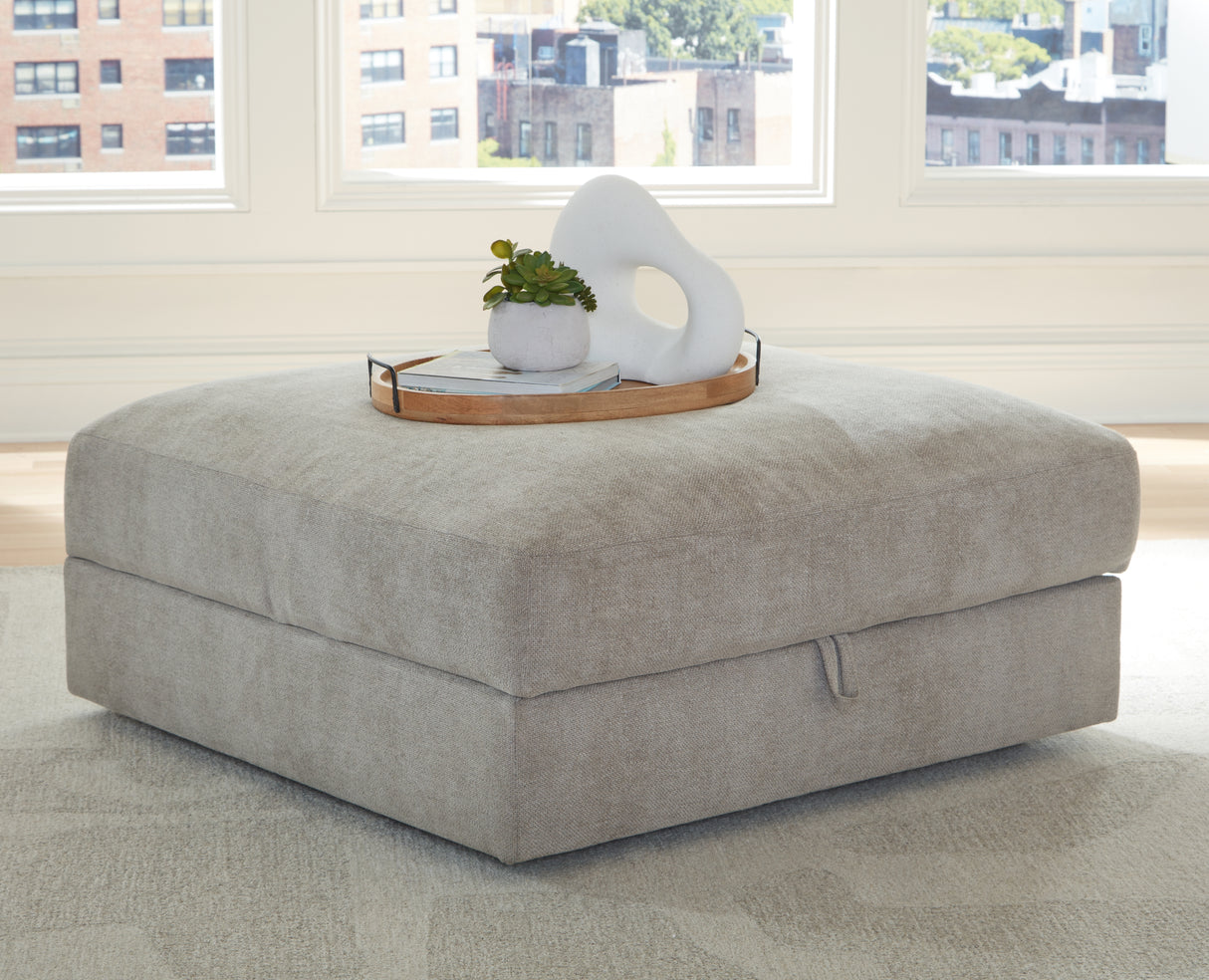 Aslan Court Pebble Ottoman With Storage from Ashley - Luna Furniture
