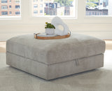 Aslan Court Pebble Ottoman With Storage from Ashley - Luna Furniture